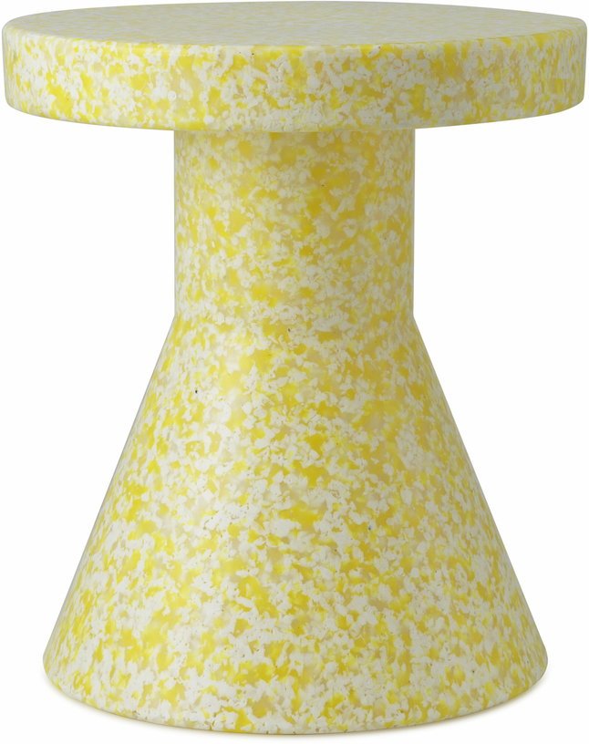 Tabouret en polyéthylène recyclé jaune Cone Bit Yellow - Normann Copenhagen - The Cool Republic
