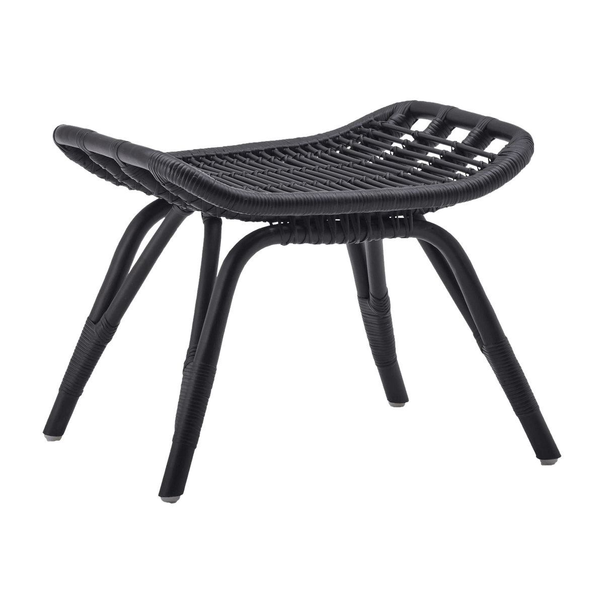 Tabouret en rotin noir Monet - Sika Design - The Cool Republic