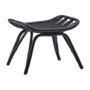 Tabouret en rotin noir Monet - Sika Design - The Cool Republic