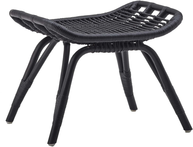 Tabouret en rotin noir Monet - Sika Design - The Cool Republic
