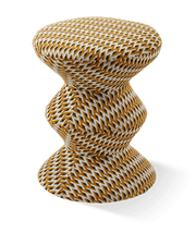 Tabouret en tissu à motif jaune Soft 36x47cm Zig Zag - Pols Potten - The Cool Republic