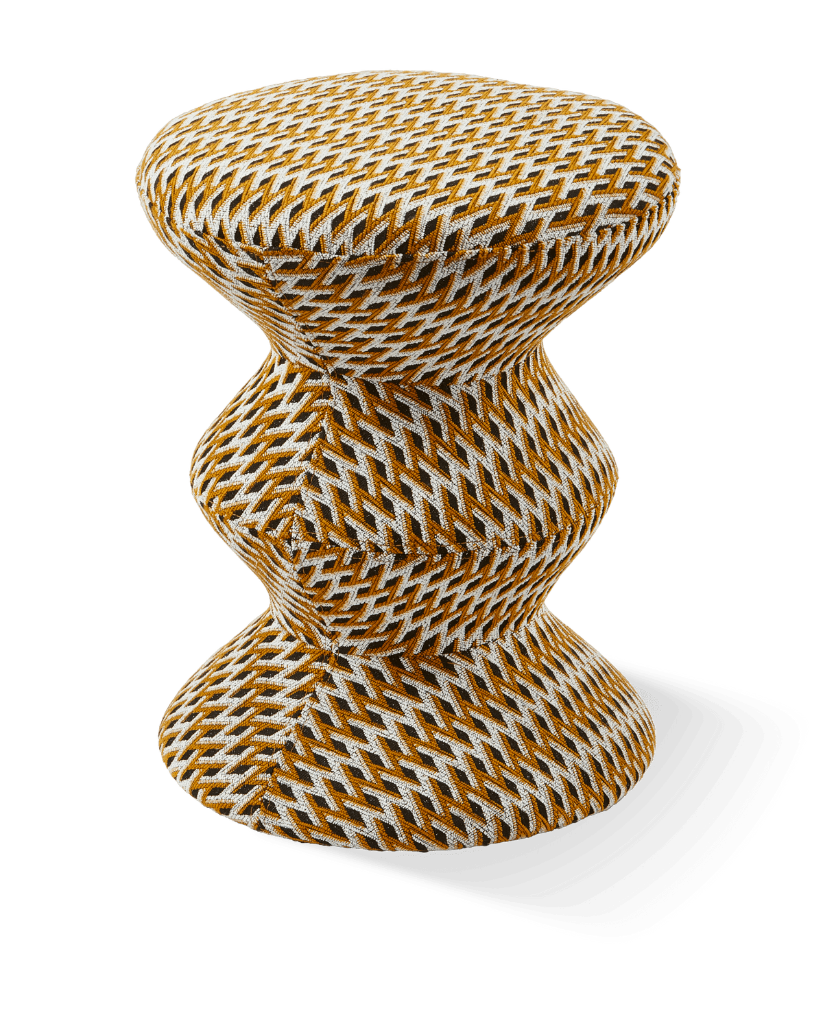 Tabouret en tissu à motif jaune Soft 36x47cm Zig Zag - Pols Potten - The Cool Republic