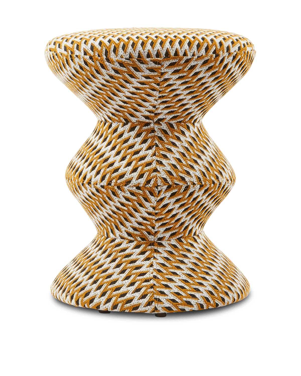 Tabouret en tissu à motif jaune Soft 36x47cm Zig Zag - Pols Potten - The Cool Republic