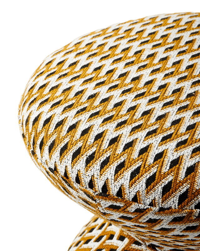 Tabouret en tissu à motif jaune Soft 36x47cm Zig Zag - Pols Potten - The Cool Republic