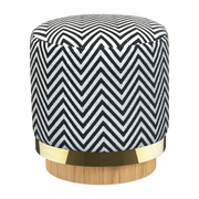 Tabouret en tissu à motif zebra Stool - RED Edition - The Cool Republic