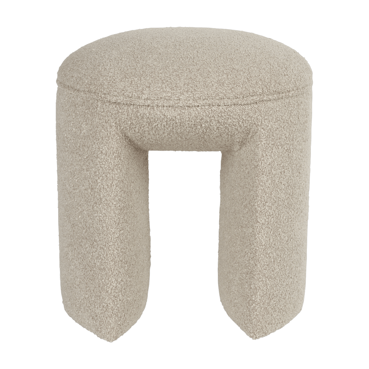Tabouret en tissu beige 42x46cm Elio - The Cool Republic - The Cool Republic