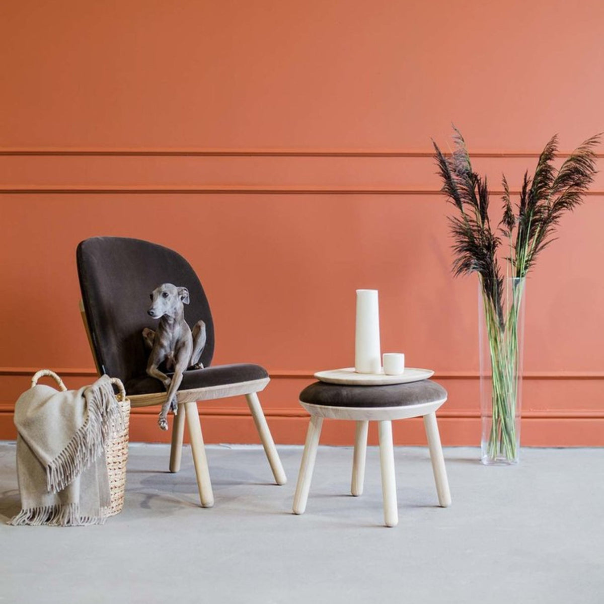 Tabouret en tissu jaune Naïve - Emko - The Cool Republic
