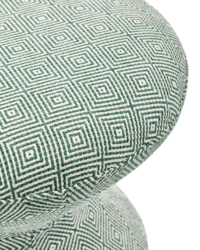 Tabouret en tissu vert clair Soft 36x47cm Zig Zag - Pols Potten - The Cool Republic