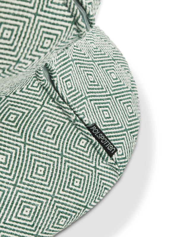 Tabouret en tissu vert clair Soft 36x47cm Zig Zag - Pols Potten - The Cool Republic
