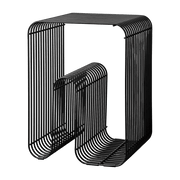 Tabouret et rangement magazine noir 32,4x43cm Curva - AYTM - The Cool Republic