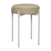 Tabouret gris avec coussin couleur sable Silo - The Cool Republic