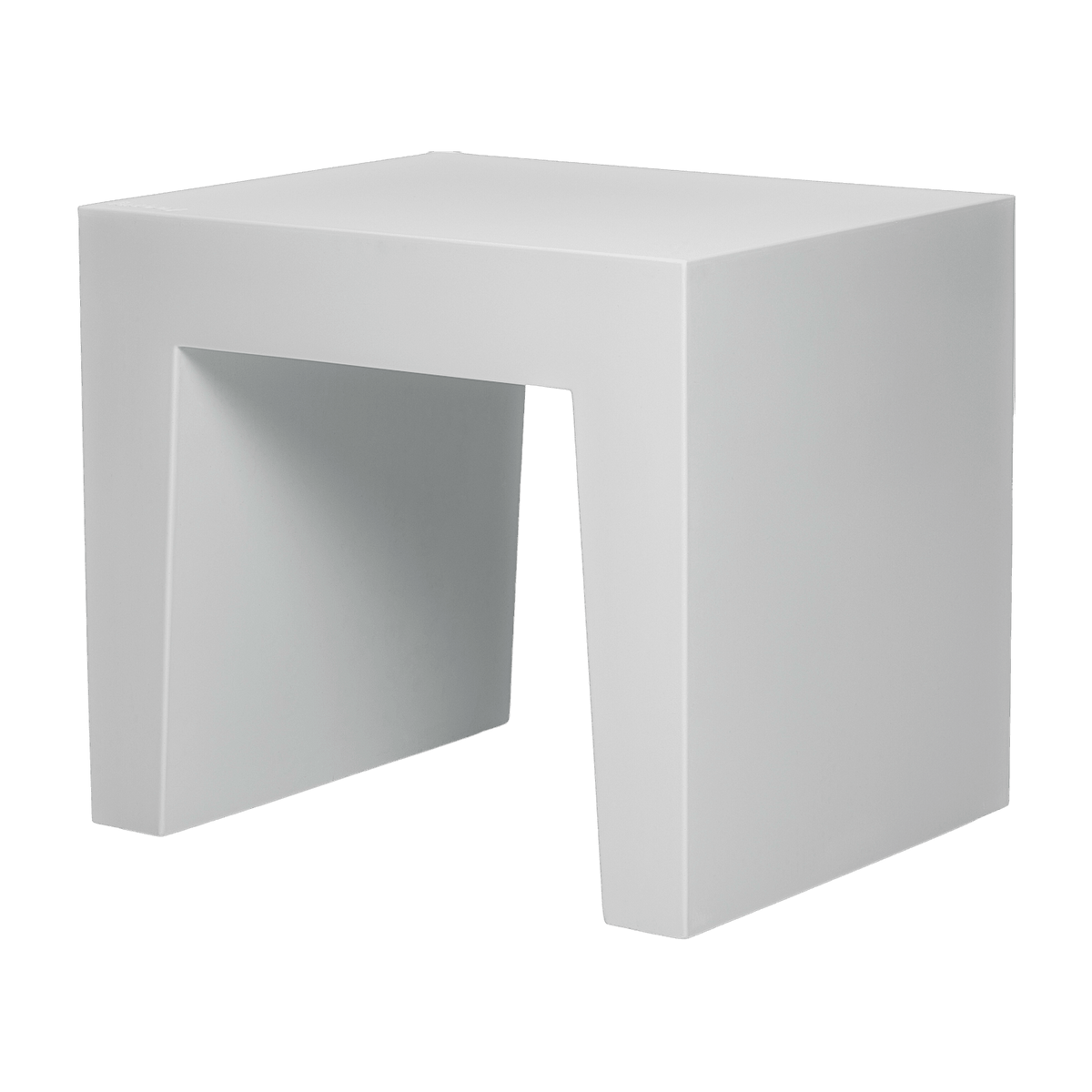 Tabouret gris clair en matières recyclées Concrete - Fatboy - The Cool Republic