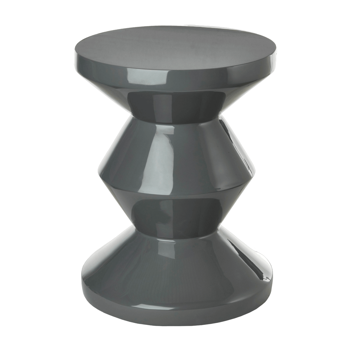 Tabouret gris laqué Zig Zag - Pols Potten - The Cool Republic