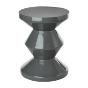 Tabouret gris laqué Zig Zag - Pols Potten - The Cool Republic