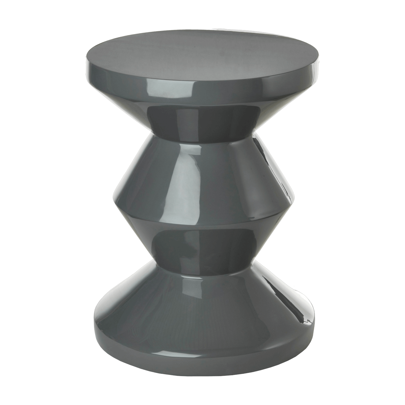 Tabouret gris laqué Zig Zag - Pols Potten - The Cool Republic