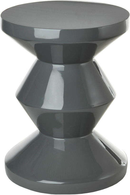 Tabouret gris laqué Zig Zag - Pols Potten - The Cool Republic