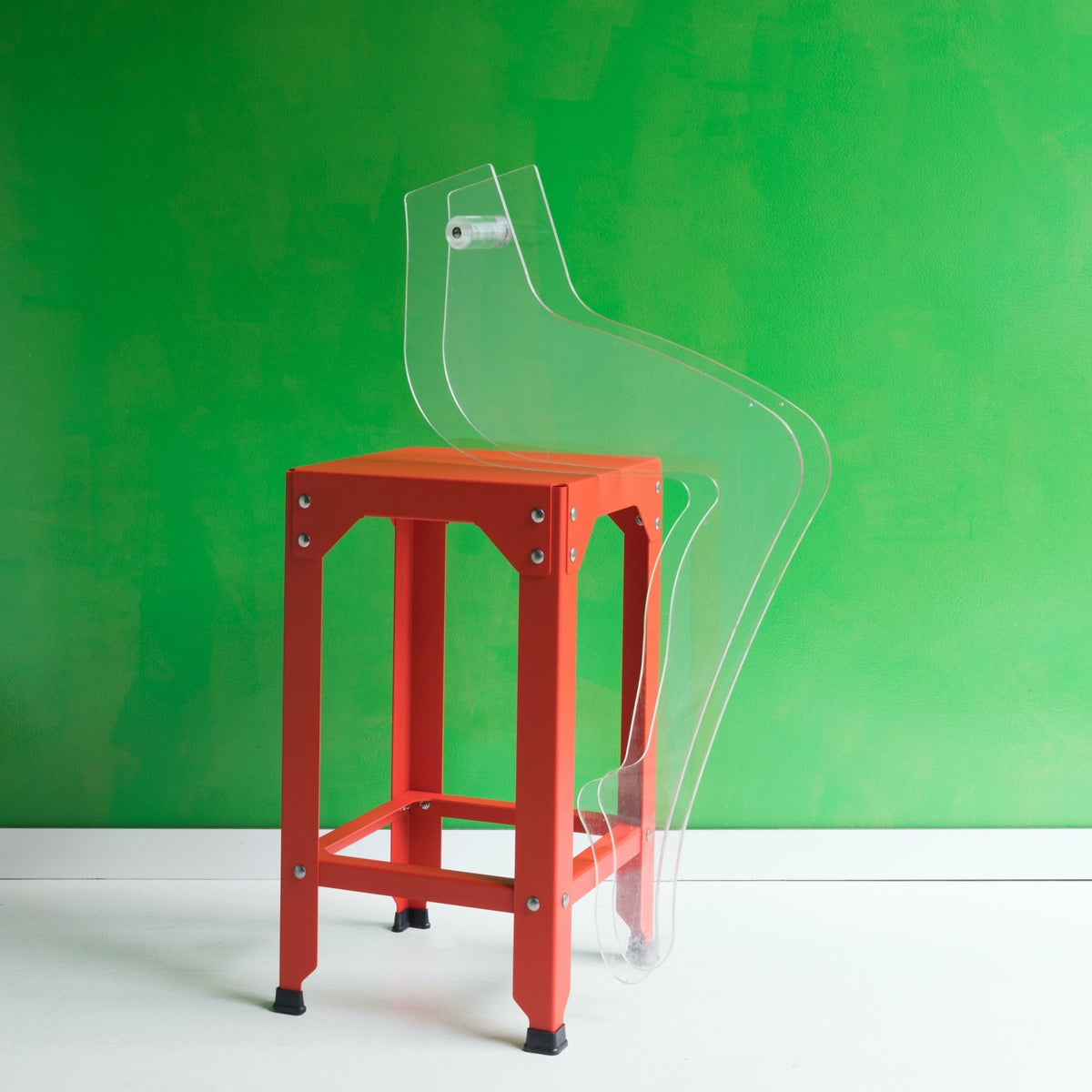 Tabouret haut en acier galvanisé crème 63 cm Hegoa - Matière Grise - The Cool Republic
