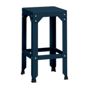 Tabouret haut en acier galvanisé denim 63 cm Hegoa - Matière Grise - The Cool Republic