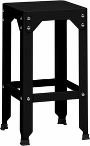 Tabouret haut en acier galvanisé noir mat 63 cm Hegoa - Matière Grise - The Cool Republic