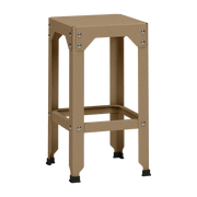 Tabouret haut en acier galvanisé sable 63 cm Hegoa - Matière Grise - The Cool Republic