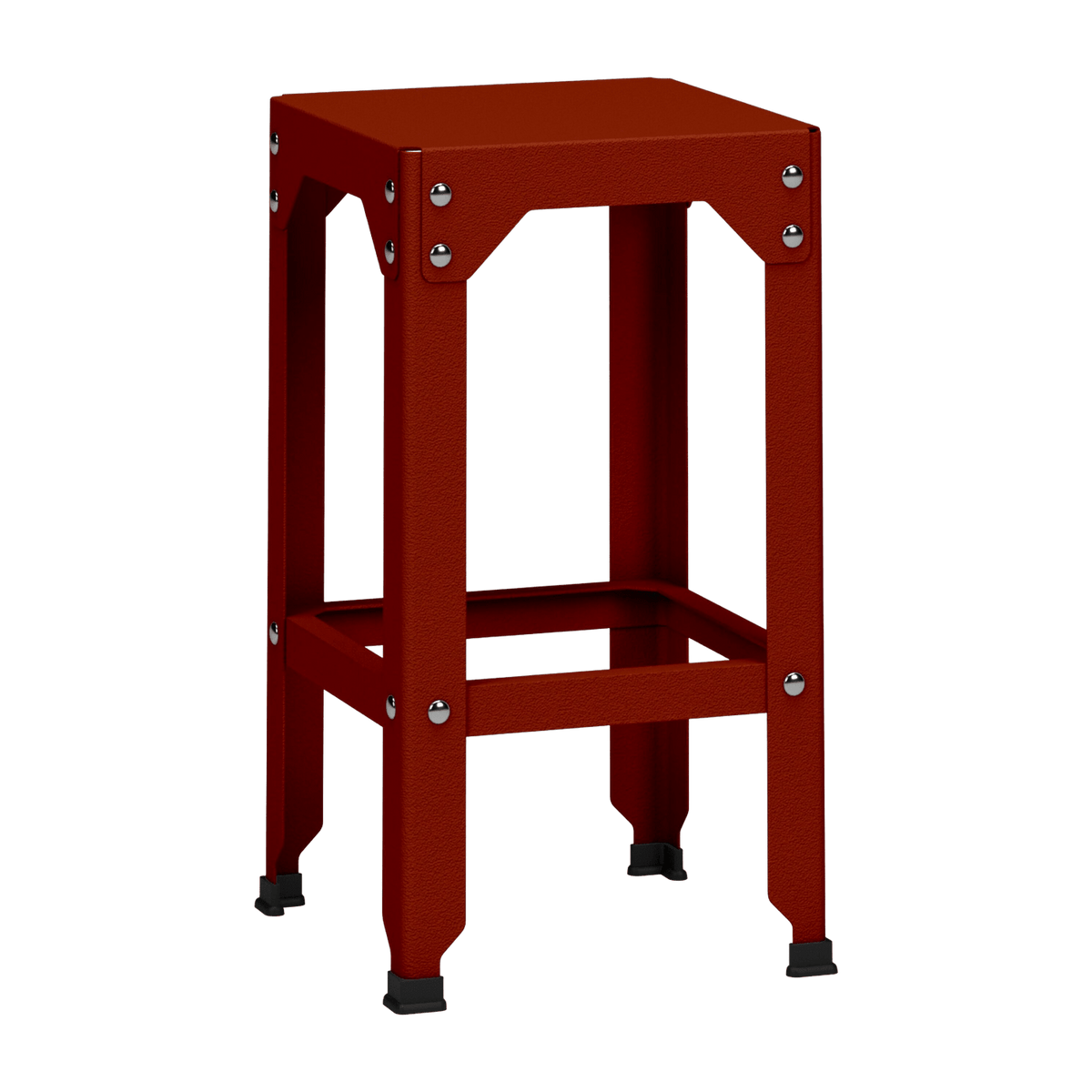 Tabouret haut en acier galvanisé terracotta 63 cm Hegoa - Matière Grise - The Cool Republic