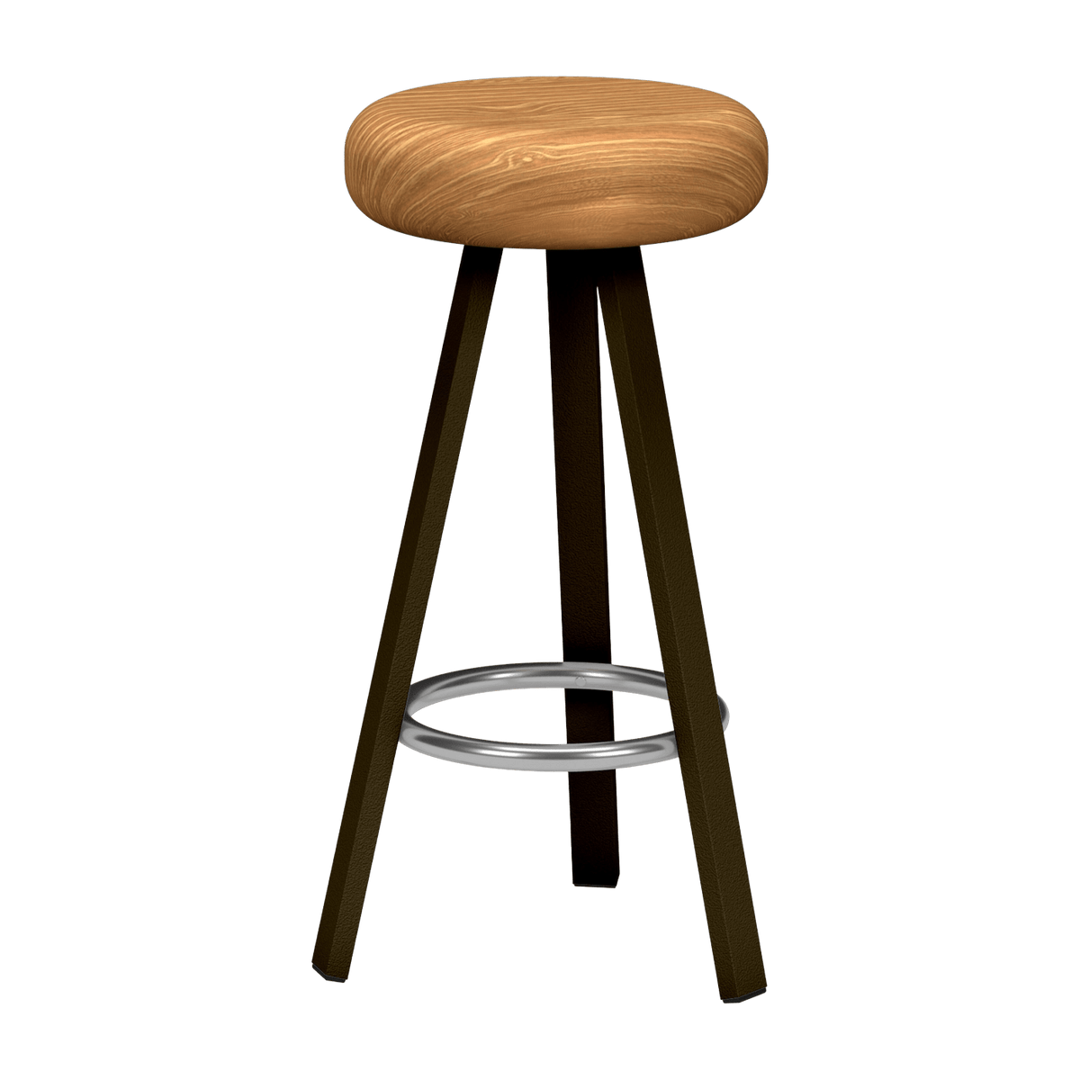 Tabouret haut en chêne et acier bronze 75 cm Smack - Matière Grise - The Cool Republic