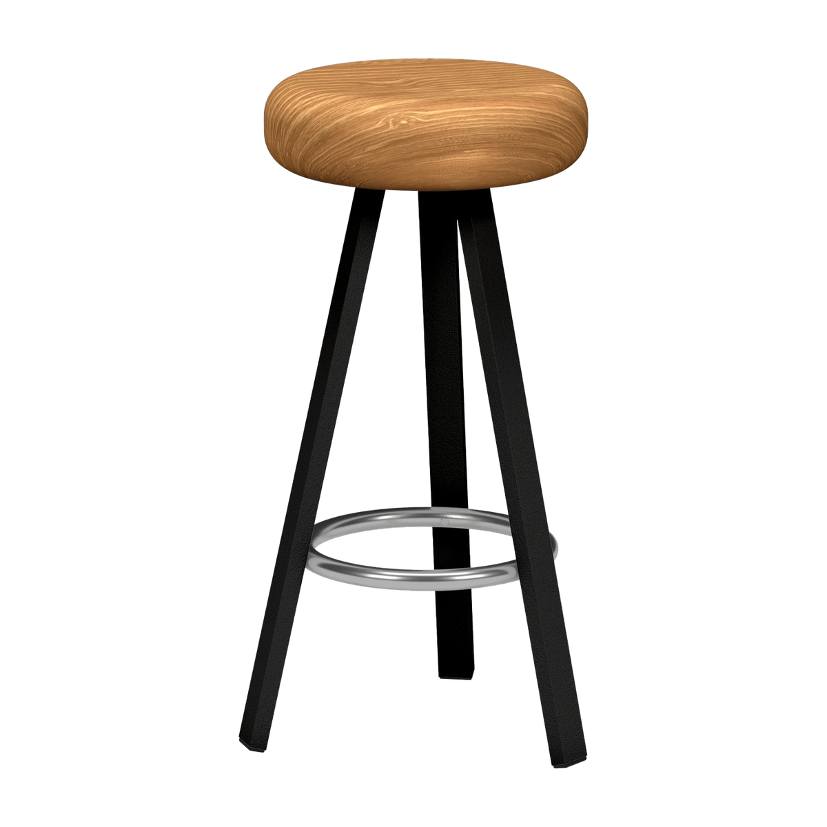 Tabouret haut en chêne et acier noir mat 75 cm Smack - Matière Grise - The Cool Republic