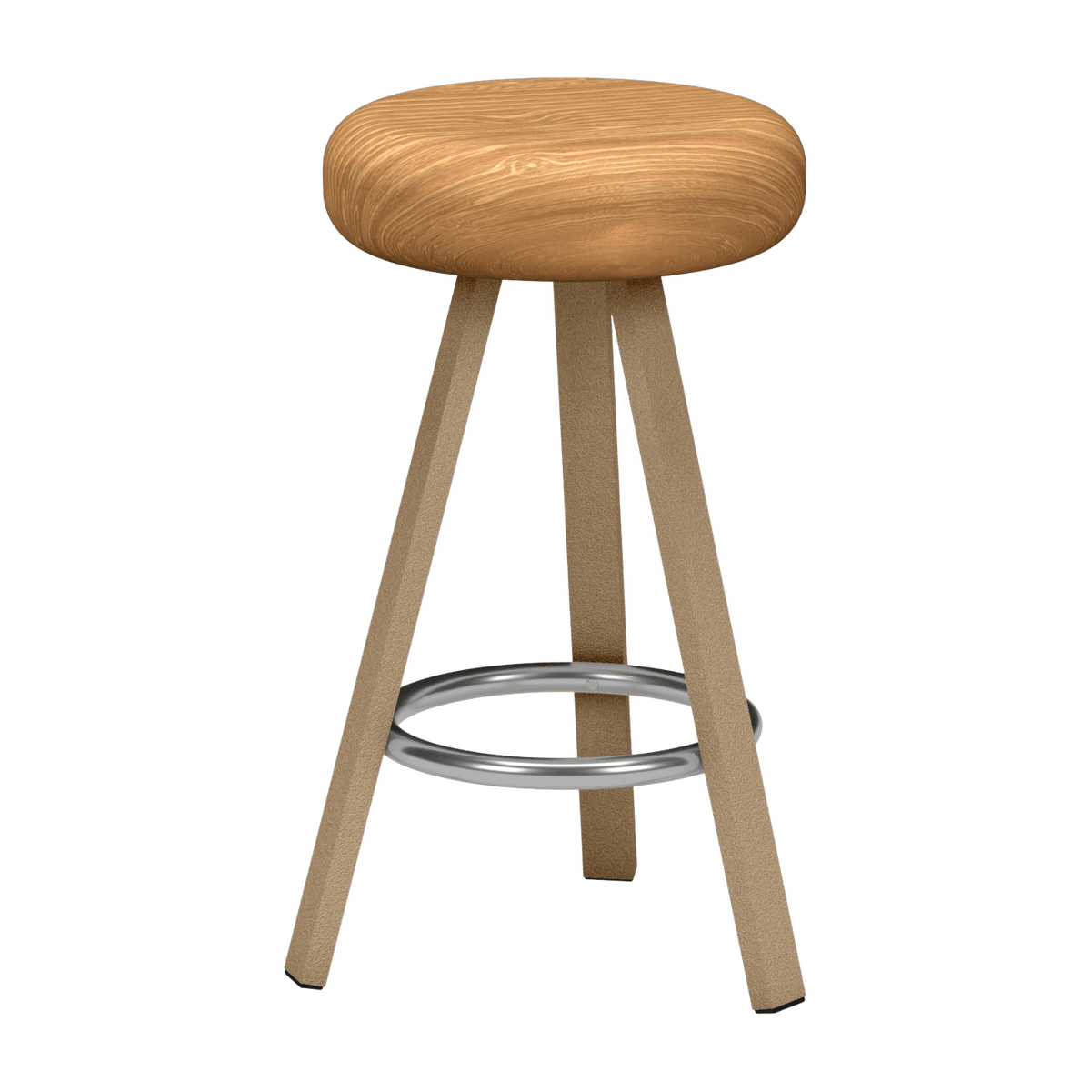 Tabouret haut en chêne et acier sable 65 cm Smack - Matière Grise - The Cool Republic