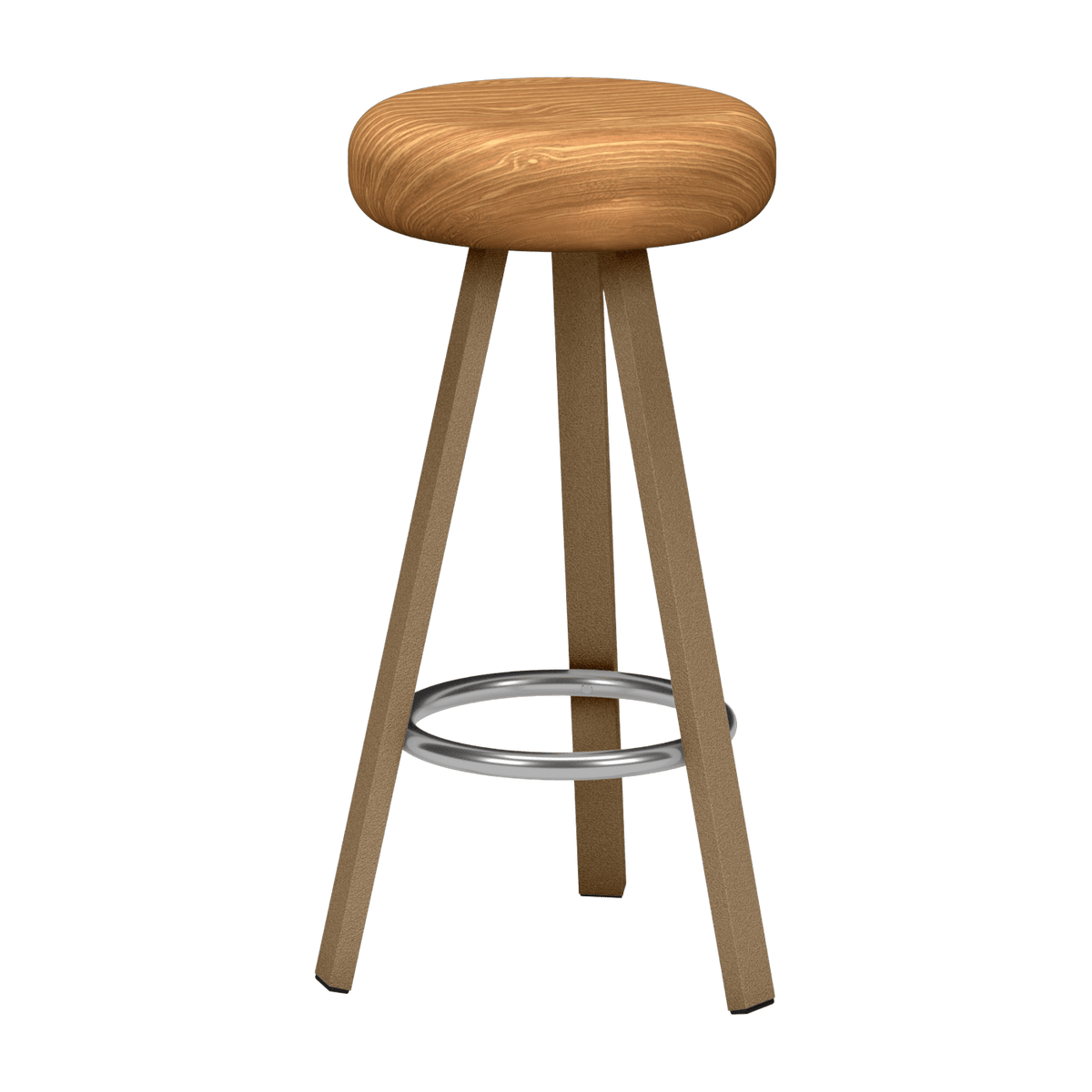 Tabouret haut en chêne et acier sable 75 cm Smack - Matière Grise - The Cool Republic