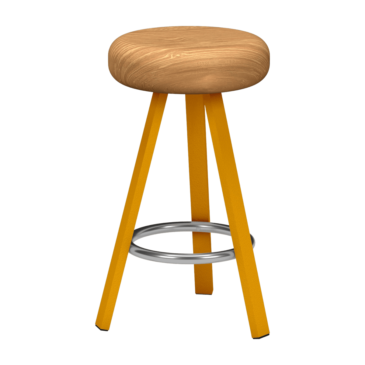 Tabouret haut en chêne et acier safran 65 cm Smack - Matière Grise - The Cool Republic