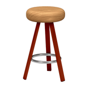 Tabouret haut en chêne et acier terracotta 65 cm Smack - Matière Grise - The Cool Republic