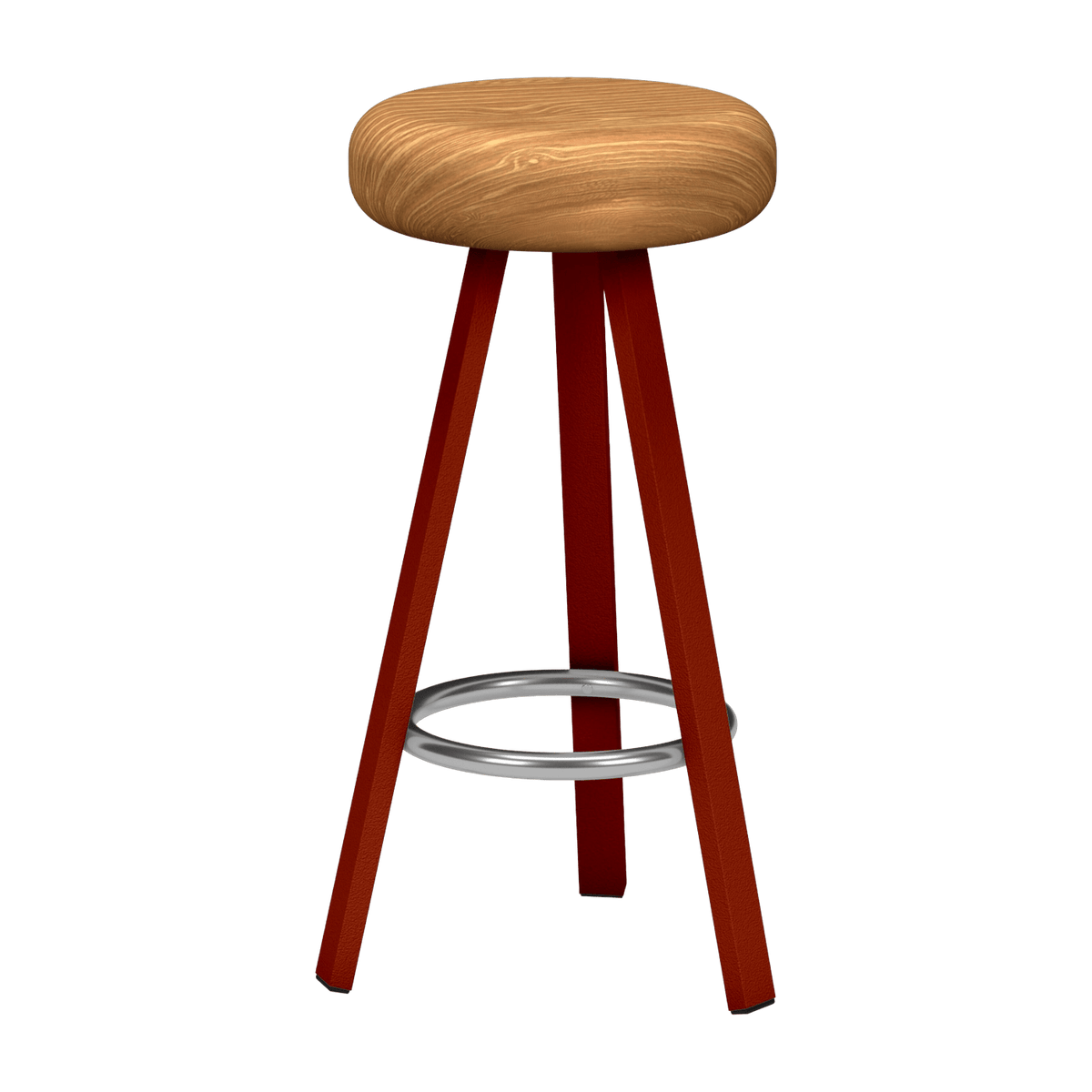 Tabouret haut en chêne et acier terracotta 75 cm Smack - Matière Grise - The Cool Republic