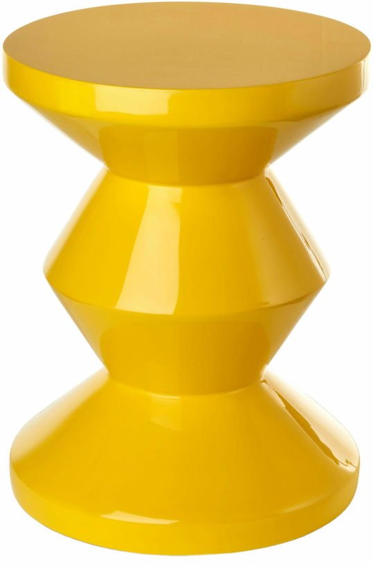 Tabouret jaune laqué Zig Zag - Pols Potten - The Cool Republic