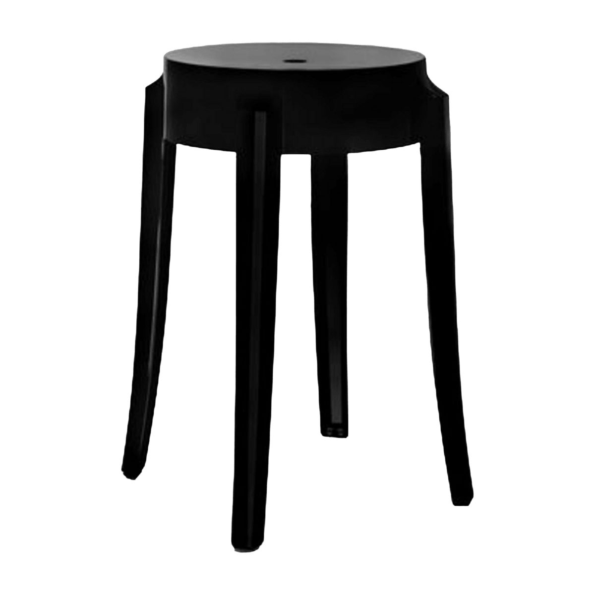 Tabouret noir 45 cm Charles Ghost - Kartell - The Cool Republic