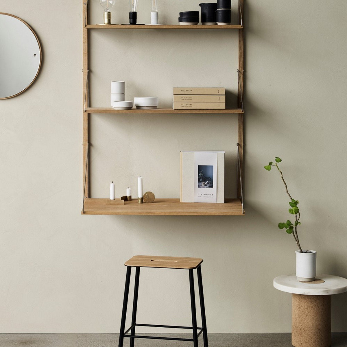 Tabouret noir 65 cm Adam - Frama - The Cool Republic