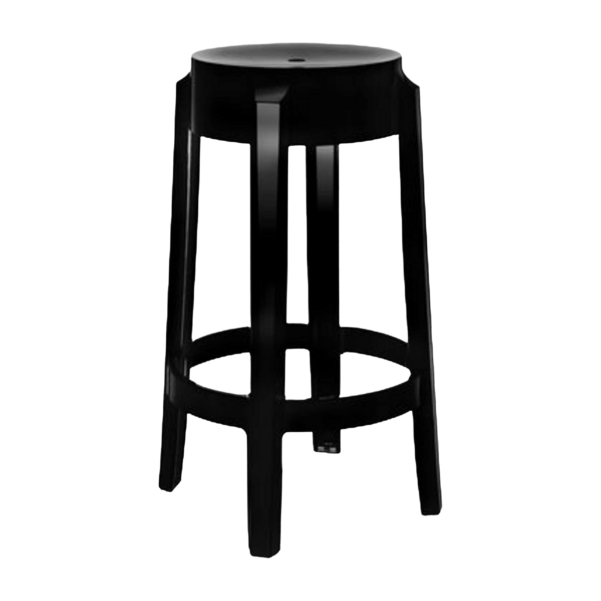 Tabouret noir 65 cm Charles Ghost - Kartell - The Cool Republic