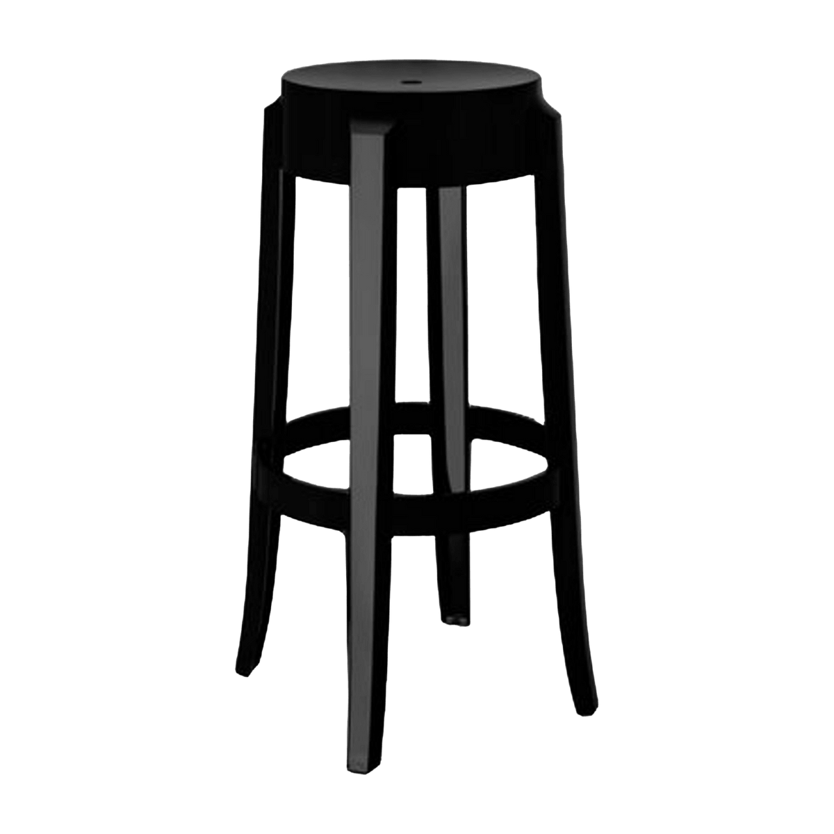 Tabouret noir 75 cm Charles Ghost - Kartell - The Cool Republic