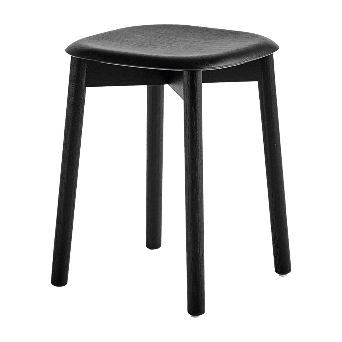 Tabouret noir en bois de chêne Soft Edge 72 - HAY - The Cool Republic