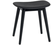 Tabouret noir piétement en chêne Fiber - Muuto - The Cool Republic