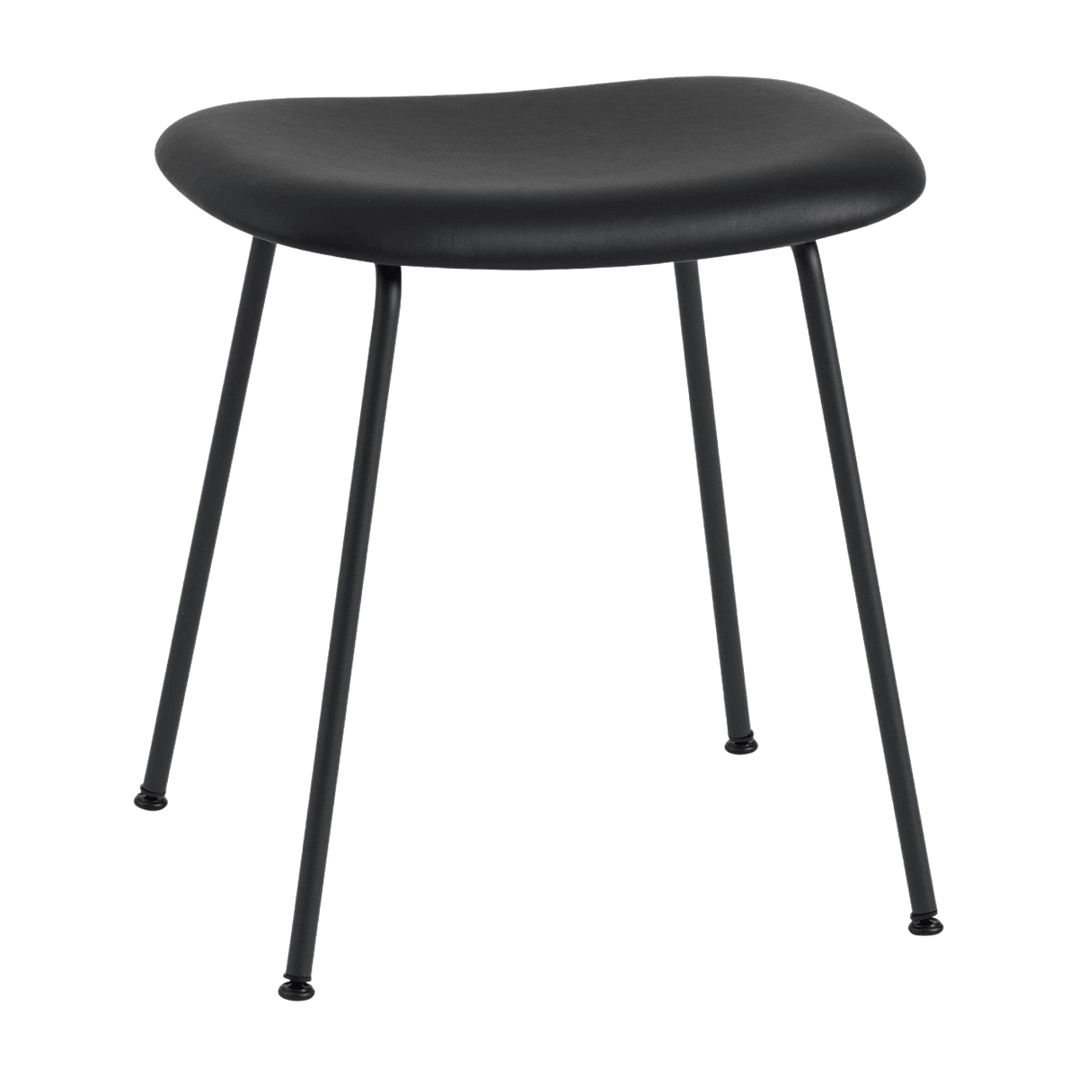 Tabouret noir piétement tubes Fiber - Muuto - The Cool Republic