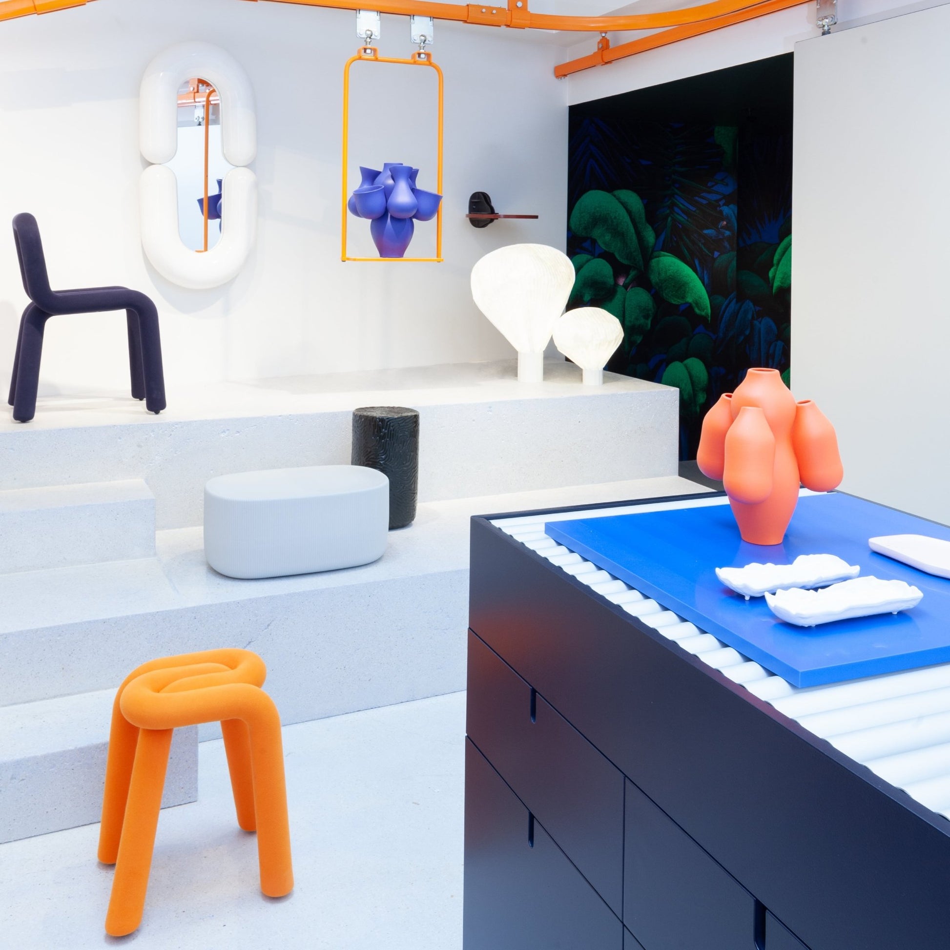 Tabouret orange Bold - Moustache - The Cool Republic