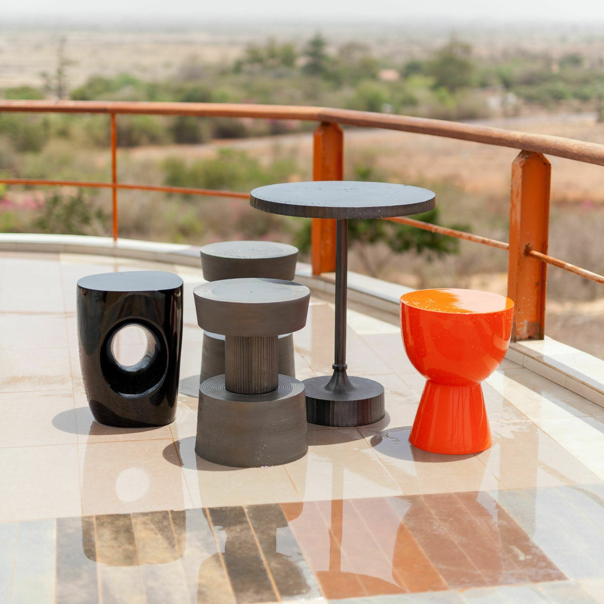 Tabouret orange laqué Tip Tap - Pols Potten - The Cool Republic