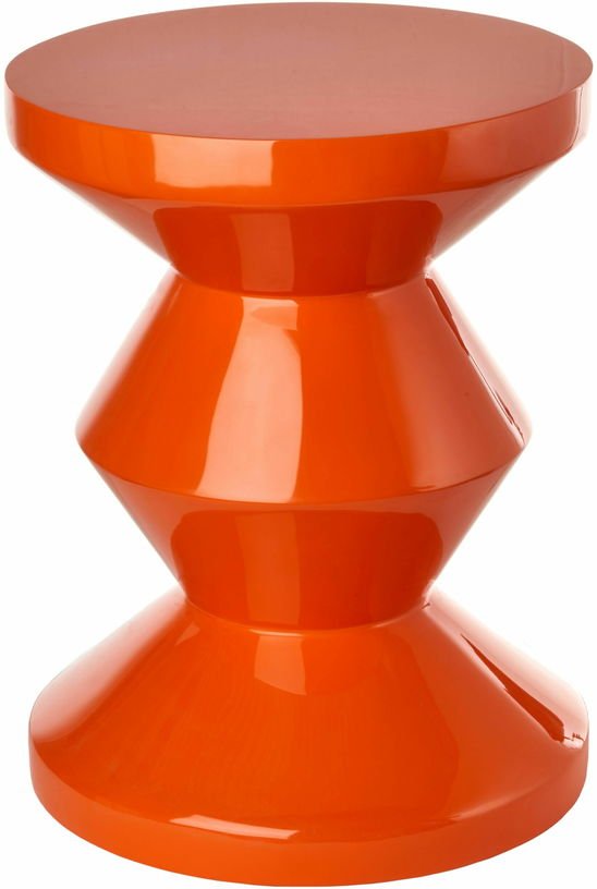 Tabouret orange laqué Zig Zag - Pols Potten - The Cool Republic