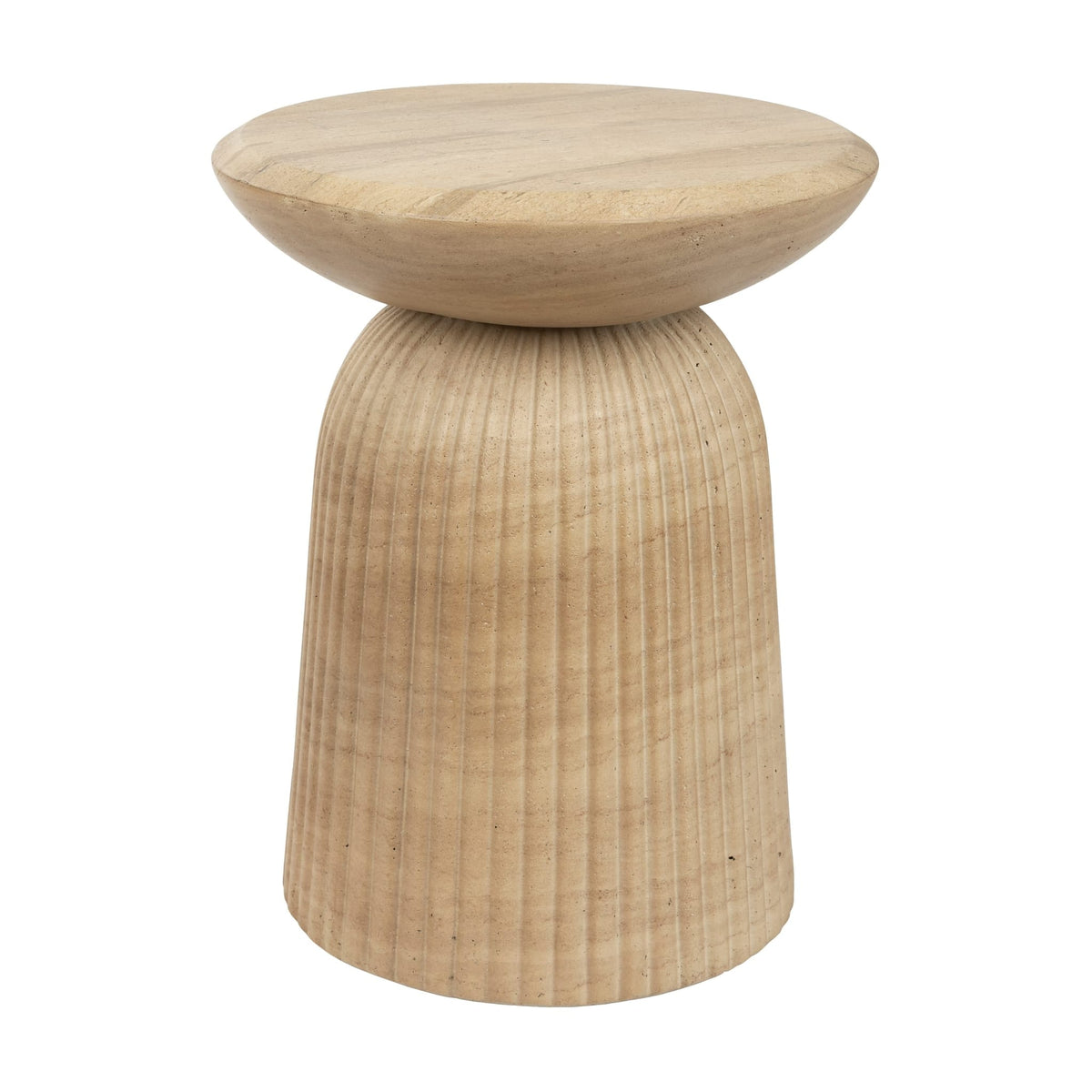 Tabouret rond en béton gris beige 35,8x45,7cm Brison - Dutchbone