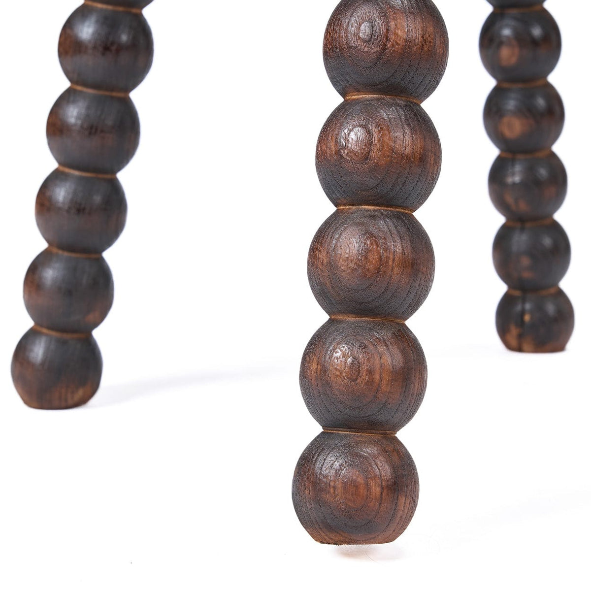 Tabouret rond en bois de manguier massif marron foncé 35x35x50cm Dango - Bazar Bizar — vue 7