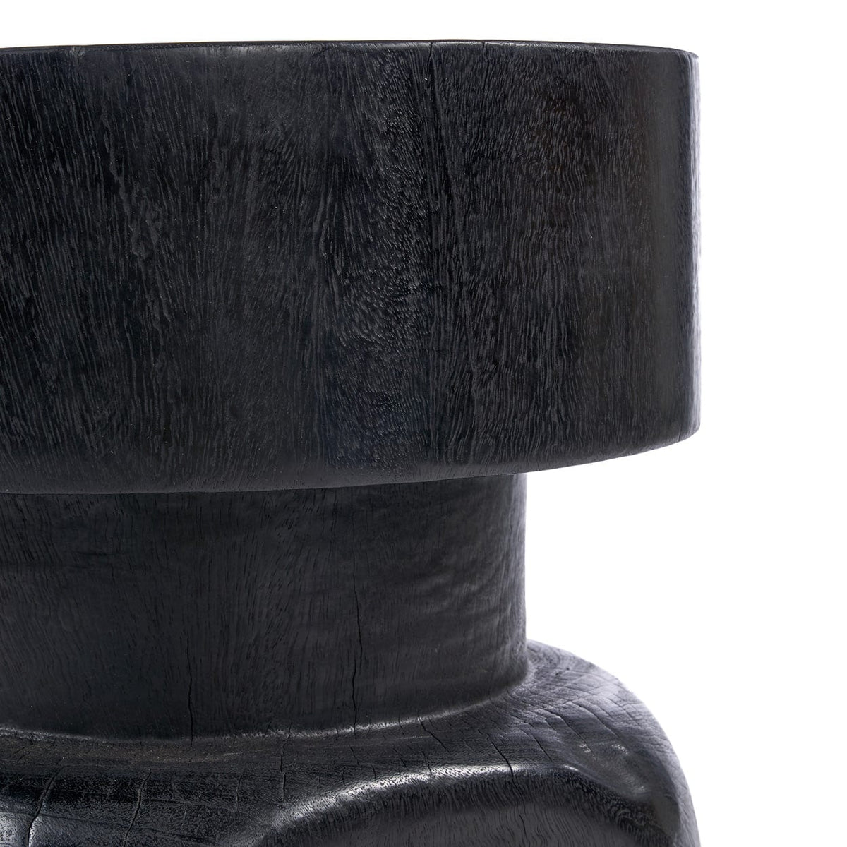 Tabouret rond en bois noir 40x40x50cm Squat Spot - Bazar Bizar — vue 6