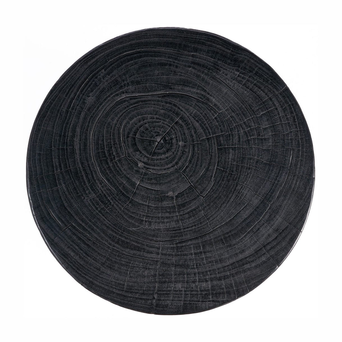 Tabouret rond en bois noir 40x40x50cm Squat Spot - Bazar Bizar — vue 7