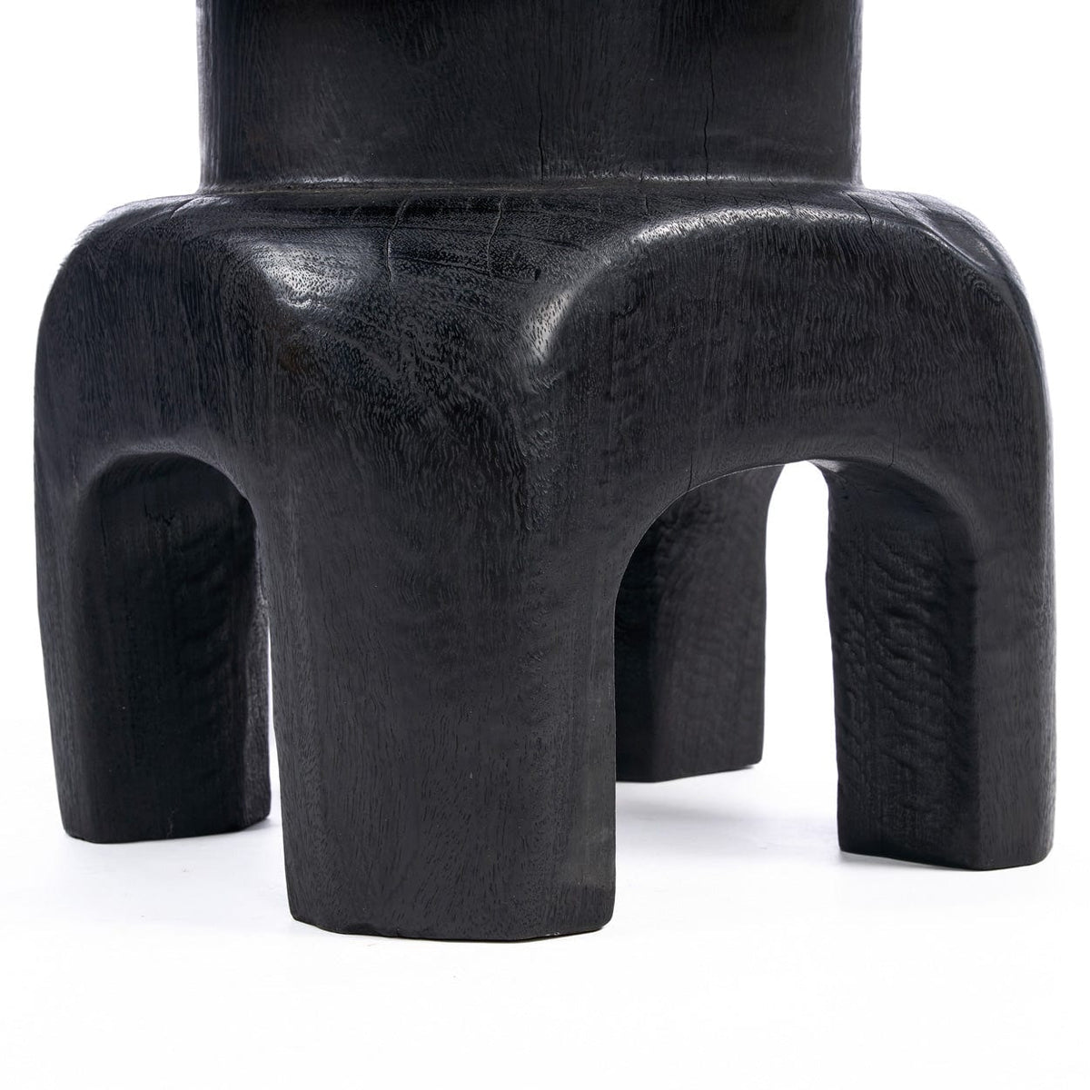 Tabouret rond en bois noir 40x40x50cm Squat Spot - Bazar Bizar — vue 8