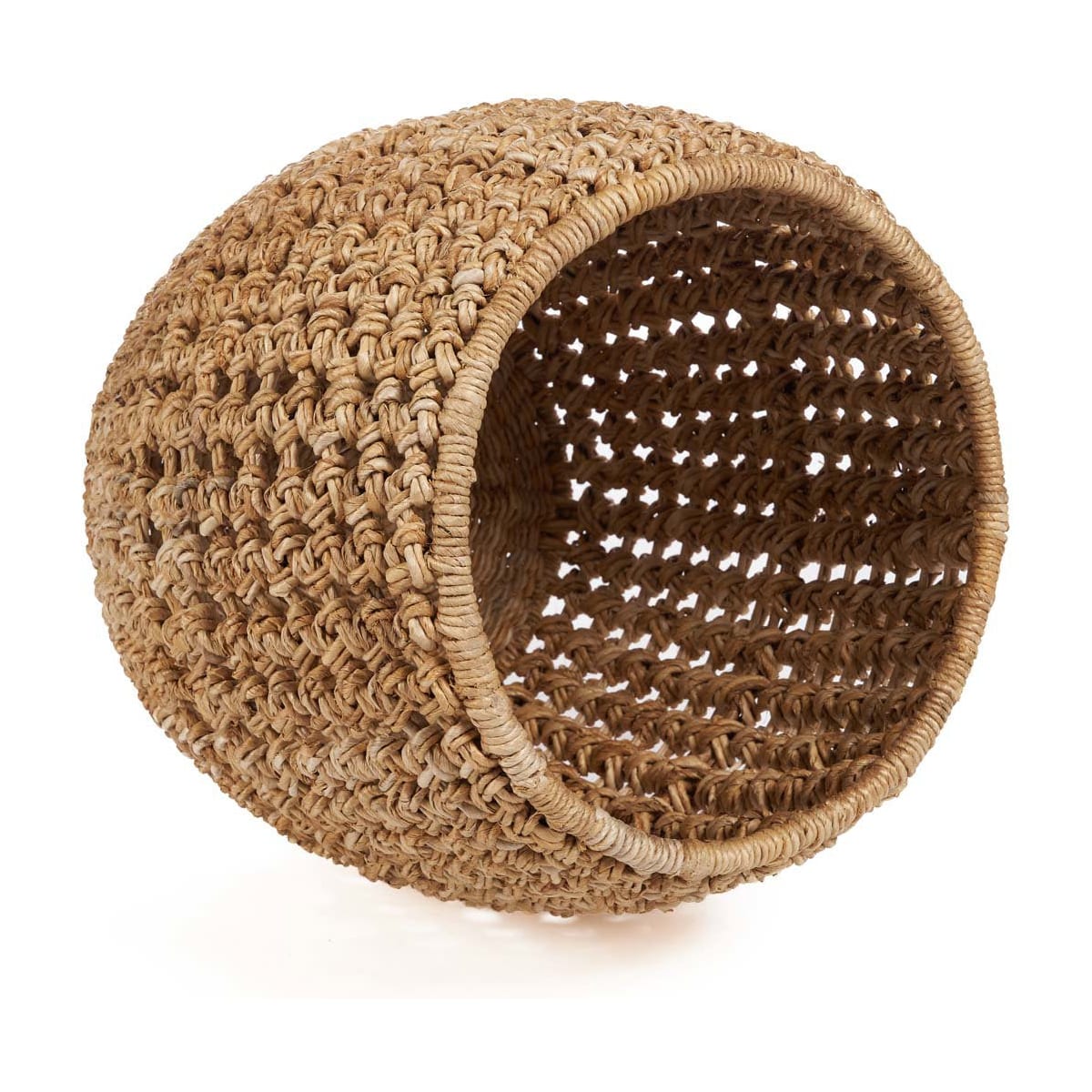 Tabouret rond en feuille de bananier et fer naturelle 48x48x45cm Zarkah - Bazar Bizar — vue 5