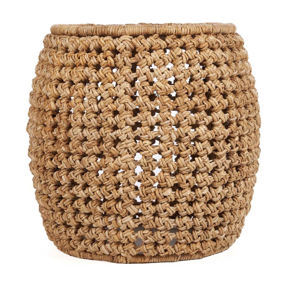 Tabouret rond en feuille de bananier et fer naturelle 48x48x45cm Zarkah - Bazar Bizar — vue 6